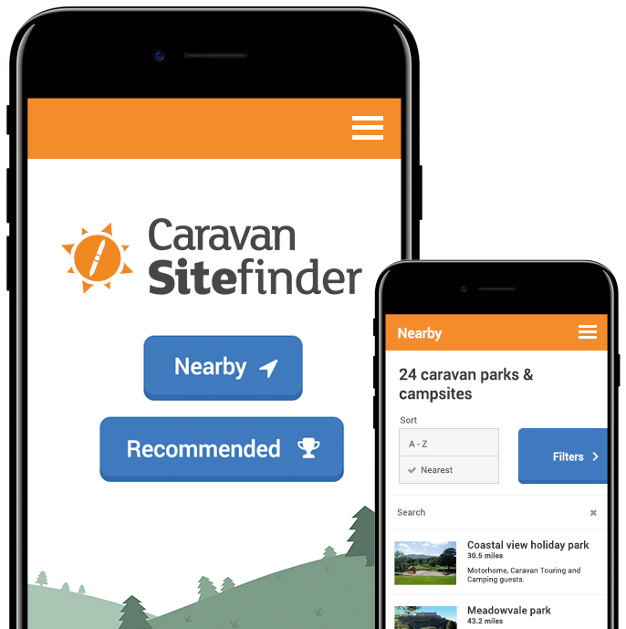 Image of the Caravan Sitefinder App